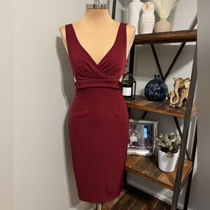 Black Halo Jackie O Cutout Dress in Maroon Women’s Size 6